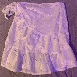 Princess Polly white wrap skirt